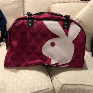 Pink hearts playboy duffle bag!